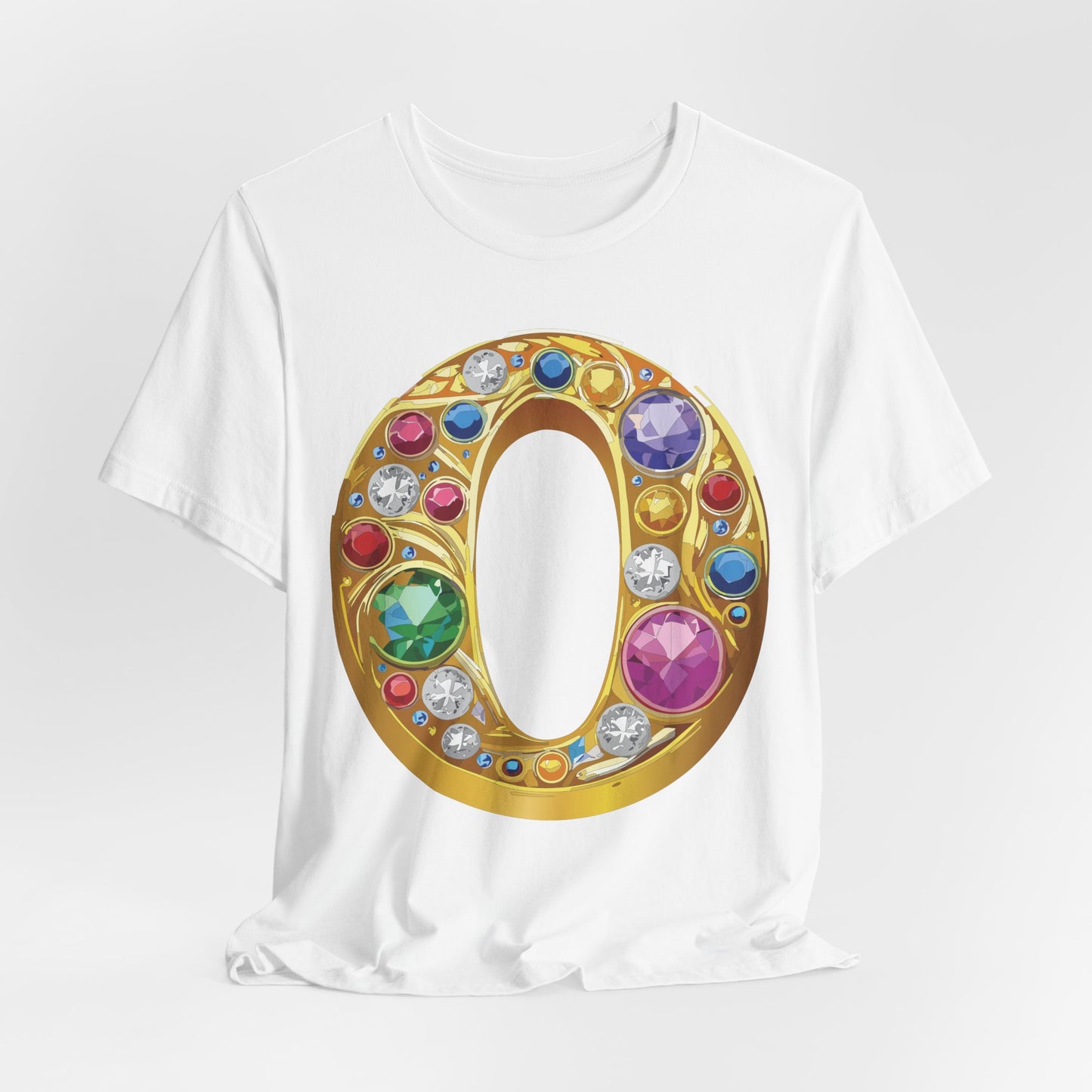 Letter Shirt, Shirt with Letters, Tee Shirt with Gold Letter, Shirt with Antique Letters