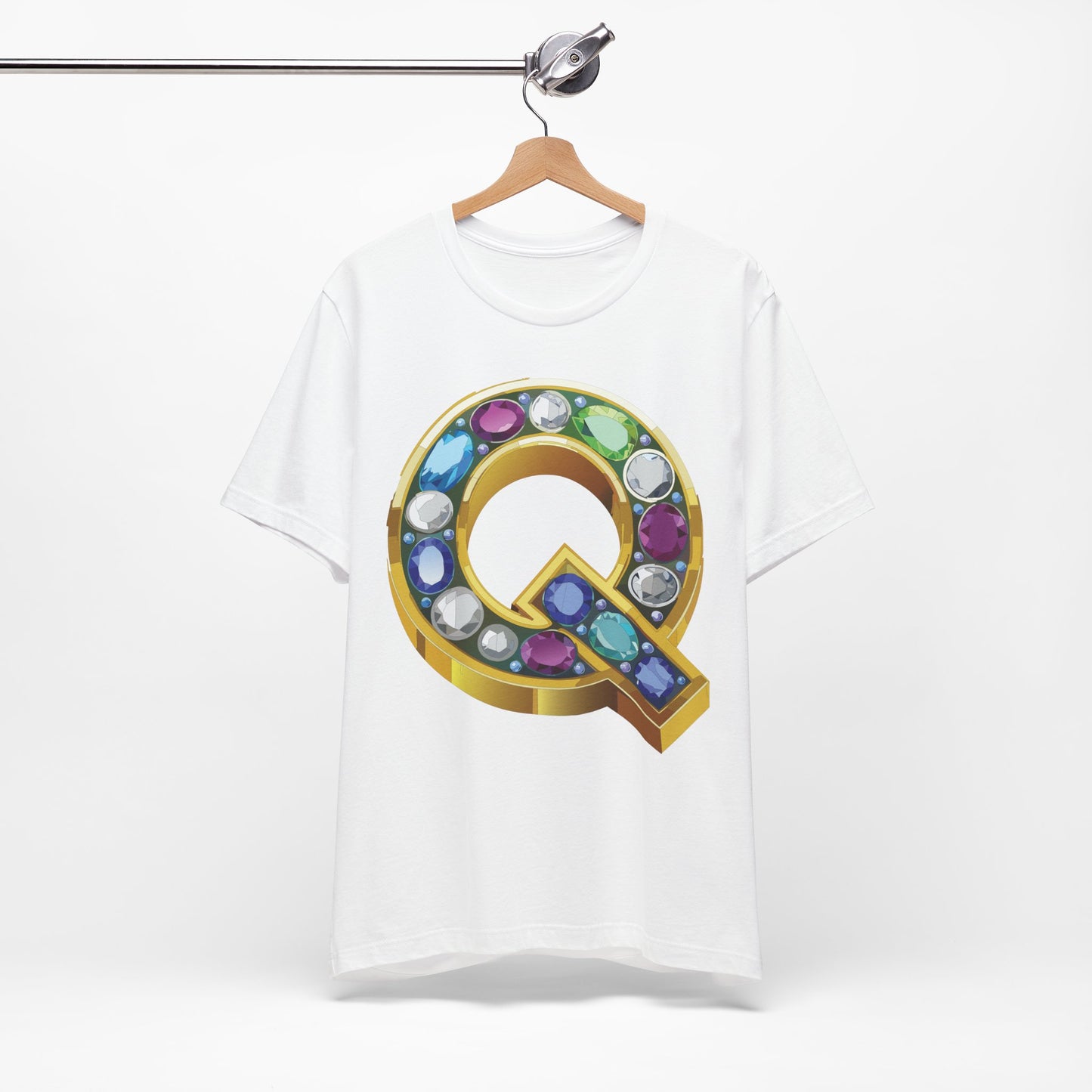 Letter Shirt, Shirt with Letters, Tee Shirt with Gold Letter, Shirt with Antique Letters