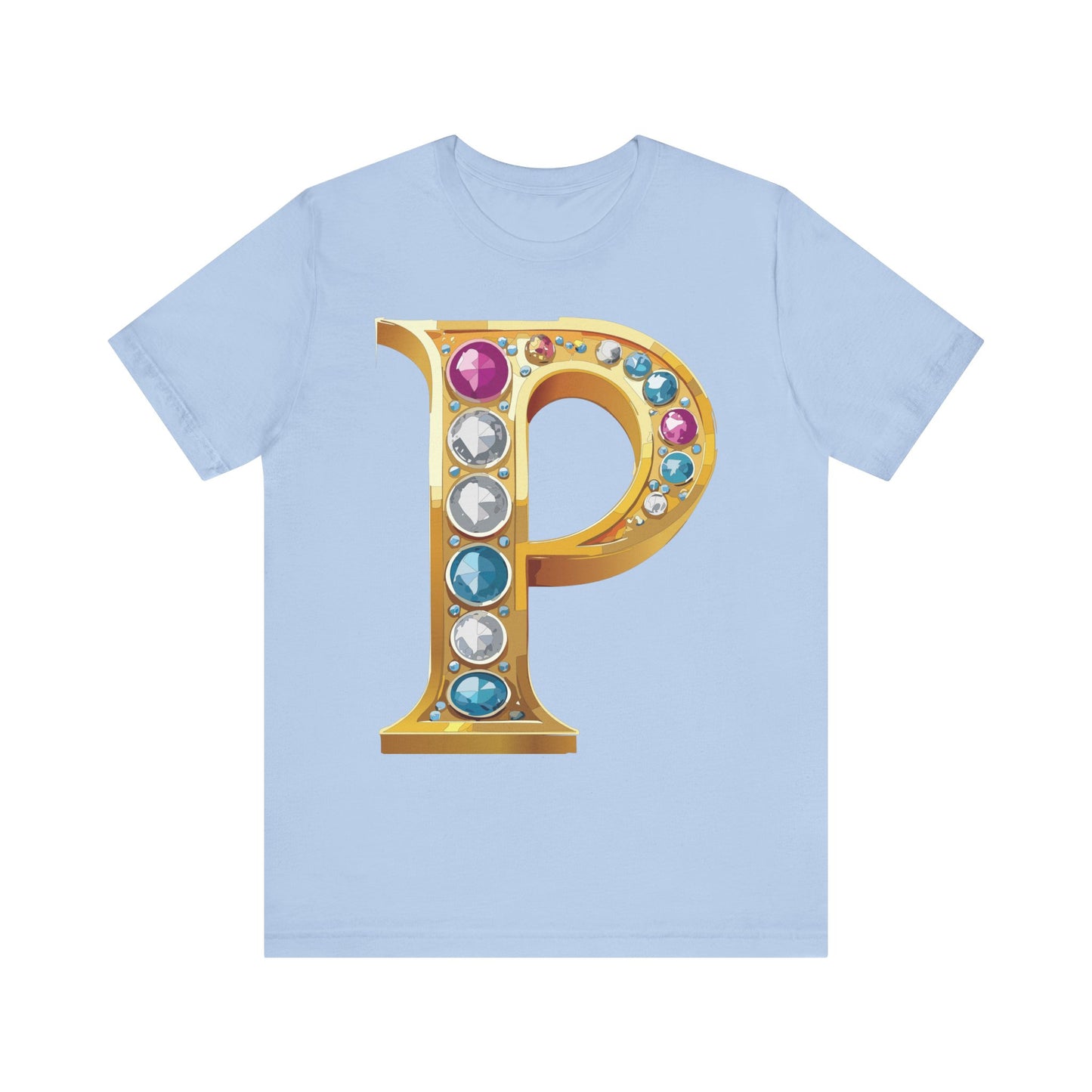 Letter Shirt, Shirt with Letters, Tee Shirt with Gold Letter, Shirt with Antique Letters