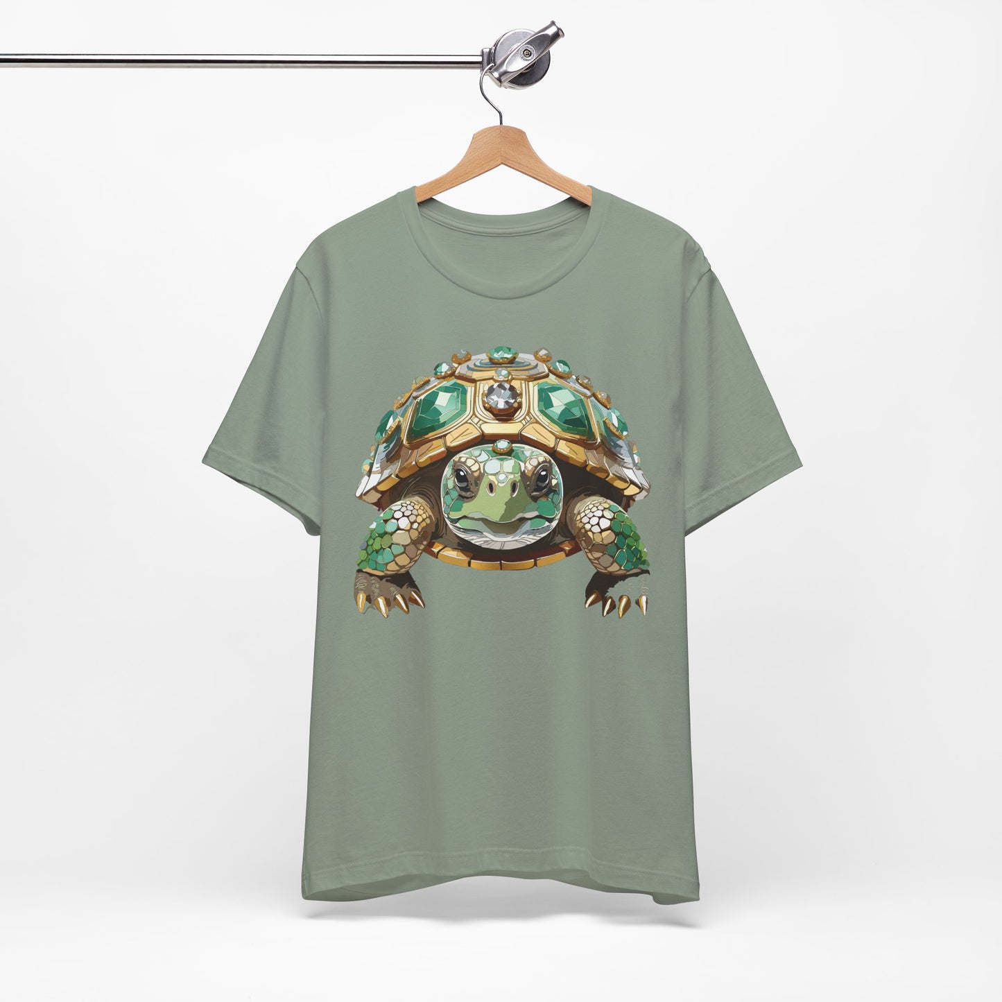 Animal Shirt, Shirt with Animal, Tee Shirt with Gold Animal Medal, Shirt with Antique Animal Medallion